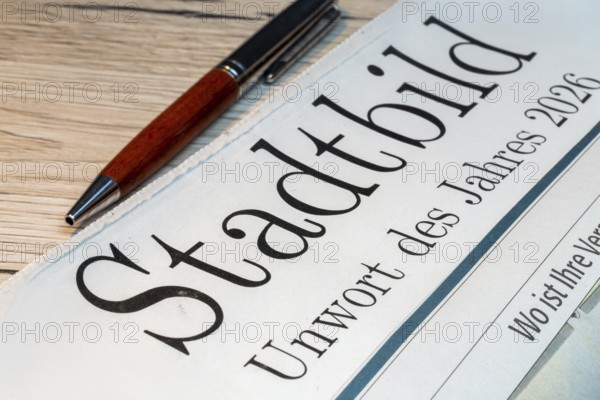 Possible bad word of the year? Symbolic newspaper with the headline CITYSCAPE — UNWORD OF THE YEAR 2026