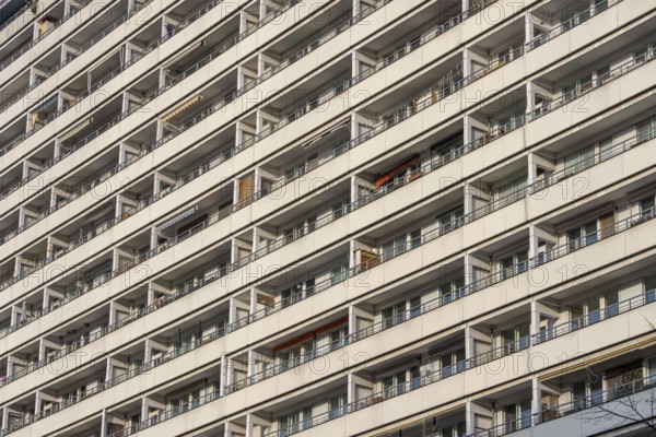 High-rise residential building on Spandauer Strasse in Berlin, Germany