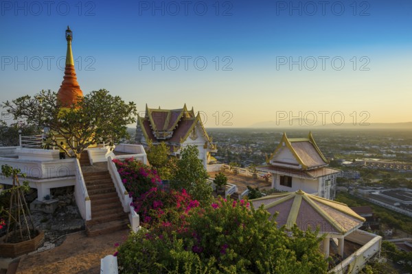 Wat Khao Chong Krachok, sunset, Prachuap Khiri Khan, Prachuap Khiri Khan Province, Central Thailand, Thailand