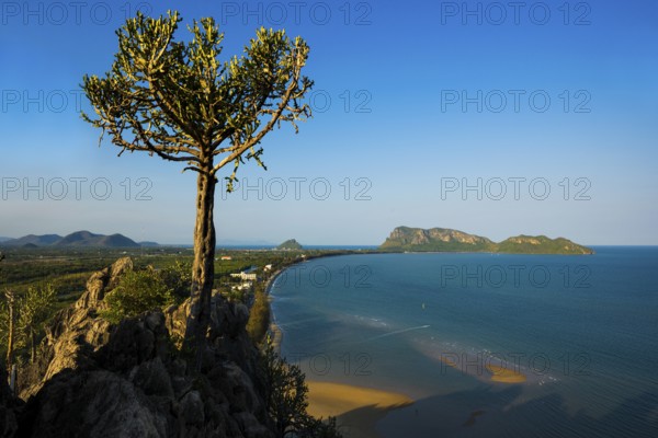 Panoramic view from Wat Khao Chong Krachok, Prachuap Khiri Khan, Prachuap Khiri Khan Province, Central Thailand, Thailand
