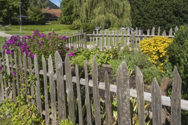 Bauerngarten im spa garden, Ort Schliersee, Upper Bavaria, Bavaria, Germany