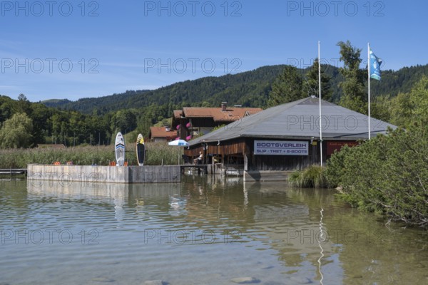 Bootsverleih am Schliersee, district of Freudenberg, town of Schliersee, Upper Bavaria, Bavaria, Germany