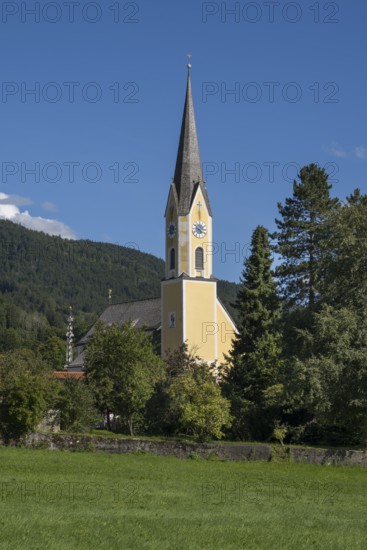St. Sixtus Church, Ort Schliersee, Mangfall Mountains, Upper Bavaria, Bavaria, Germany