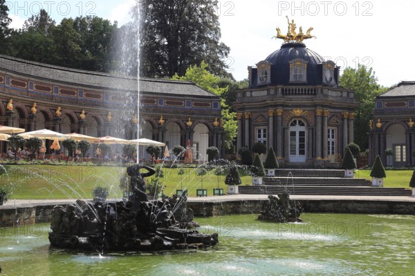 Water features of the Upper Grotto, Sun Temple, Hermitage in Bayreuth, Upper Franconia, Bavaria, Germany