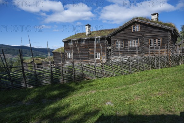 Maihaugen open-air museum with houses and objects from farms in Gudbrandsdal, Lillehammer am Mjøsa Lake, Innlandet Municipality, Norway