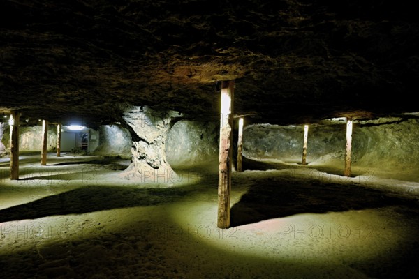 Old tunnel in the salt mine, Bex, Canton of Vaud, Switzerland
