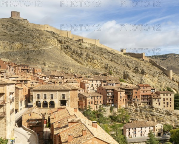 Historic buildings in medieval village of Albarracín, Teruel province, Aragon, Spain