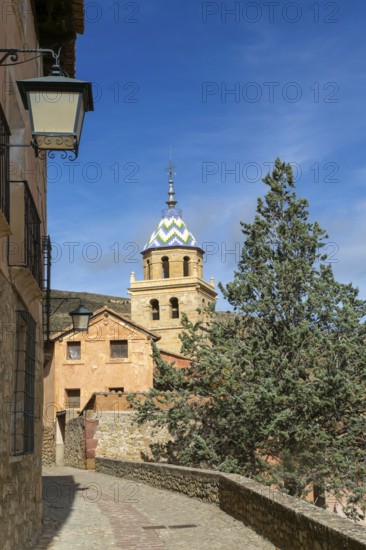 Cathedral church of San Salvador, historic buildings in medieval village of Albarracín, Teruel province, Aragon, Spain