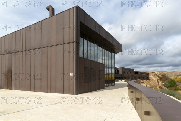 Modern architecture of new Parador de Molina de Aragón, Guadalajara province, Castile-La Mancha, Spain