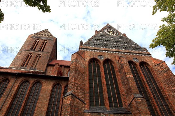 St. Nicholas Church, important building of North German brick Gothic and part of the UNESCO World Heritage Site, Wismar, Northwest Mecklenburg district, Mecklenburg-Western Pomerania, Germany