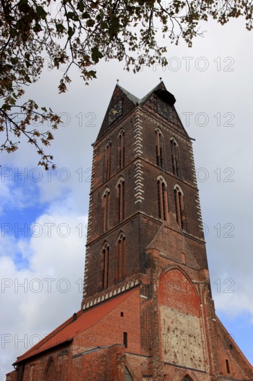 St. Mary's Church, also St. Mary's Church, center of the old town of Wismar, Northwest Mecklenburg district, Mecklenburg-Western Pomerania, Germany