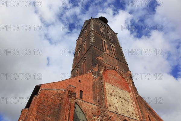 St. Mary's Church, also St. Mary's Church, center of the old town of Wismar, Northwest Mecklenburg district, Mecklenburg-Western Pomerania, Germany