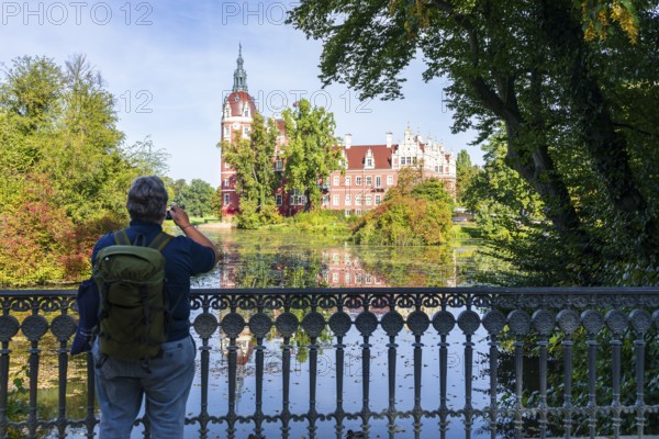 New Muskau Castle, Muskauer Park, UNESCO World Heritage Site, Bad Muskau, Upper Lusatia, Saxony, Germany