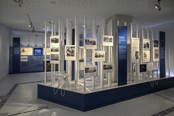 Exhibition Destiny Herrenmensch in the former NS Ordensburg Vogelsang, interior view, Eifel National Park, Schleiden-Gemünd, North Rhine-Westphalia, Germany