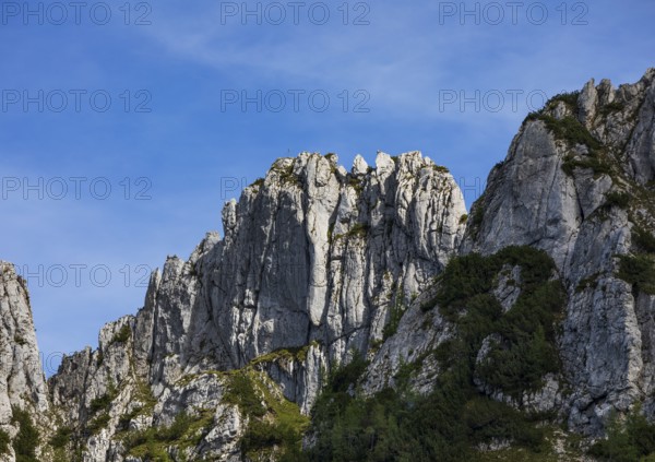 Rock formation on Scharfen, Postalm, Osterhorn Group, Salzkammergut, Province of Salzburg, Austria