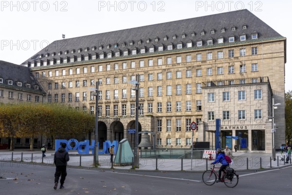 Photo spot with Bochum lettering in front of Bochum City Hall, North Rhine-Westphalia, Germany