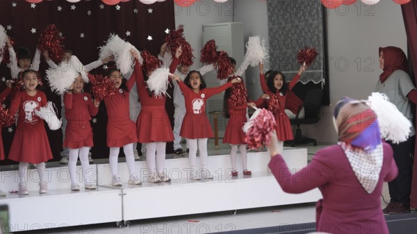Children celebrate the 102nd anniversary of the Republic Day of Turkey, a national holiday commemorating October 29, 1923, when Mustafa Kemal Atatürk proclaimed the foundation of the Republic of Turkey. Gaziantep, Turkey – October 29, 2025, Gaziantep, Gaziantep, Turkey