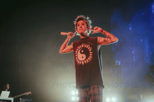 Singer Takahiro Moriuchi from One Ok Rock live on Detox European Tour 2025 in Berlin's Max-Schmeling-Halle on 24.10.2025