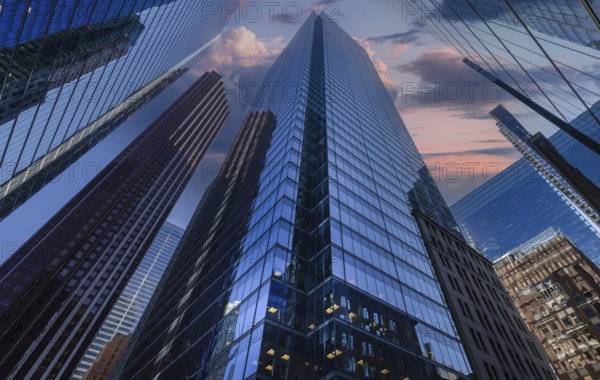Toronto financial district skyline panorama with luxury condos and financial offices