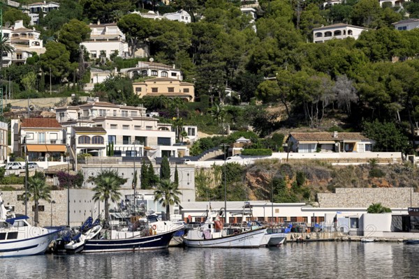 View of the port of Jávea or Xàbia, Alicante Province, Comunidad Valenciana, Spain