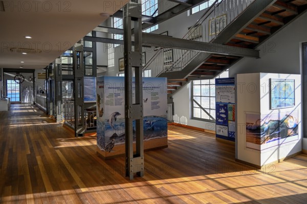 Exhibition room of the Namibia Maritime Museum, Africa's largest maritime museum, Old Power Station, former power station, Lüderitz, Karas Region, Namibia