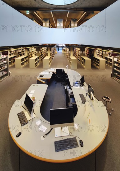 Philologische Bibliothek der Freien Universität Berlin, auch Berlin Brain genannt weil das Gebäude wie ein menschlicher Schädel geformt ist, Deutschland