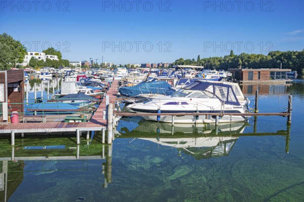 Lake Rummelsburg on the Stralau peninsula in Berlin, Germany