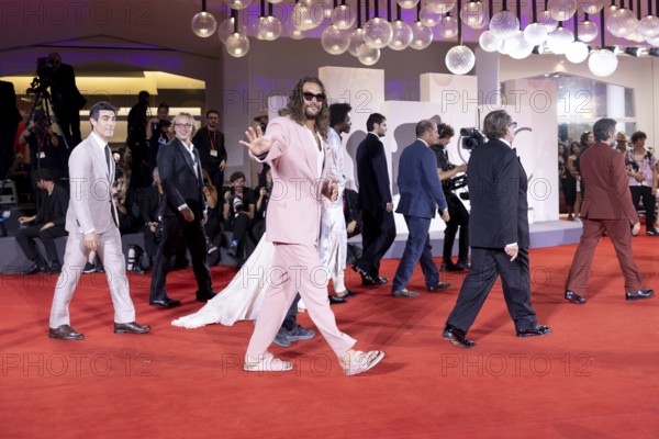 Venice, Italy - 3 September 2025: Jason Momoa, Louis Cancelmi, Oscar Isaac, Franco Nero and Duke Nicholson and Benjamin Clementine during the Red Carpet of - Cartier Glory To The Filmmaker Award 2025 and In the Hand of Dante - during the 82nd Venice International Film Festival