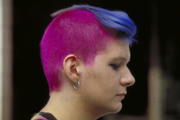 Teenage girl in punk look, Bavaria, Germany