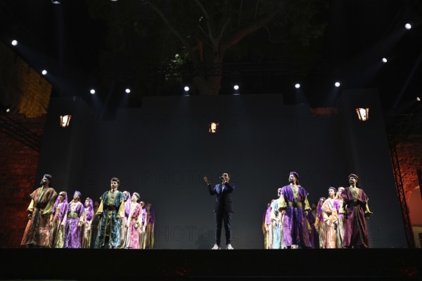 The inauguration of the Syrian Development Fund at Damascus Citadel featured light shows and stage acts, with President Ahmed al-Sharaa, state officials, and international ambassadors highlighting Syria's path to reconstruction, Damascus, Damascus, Syria