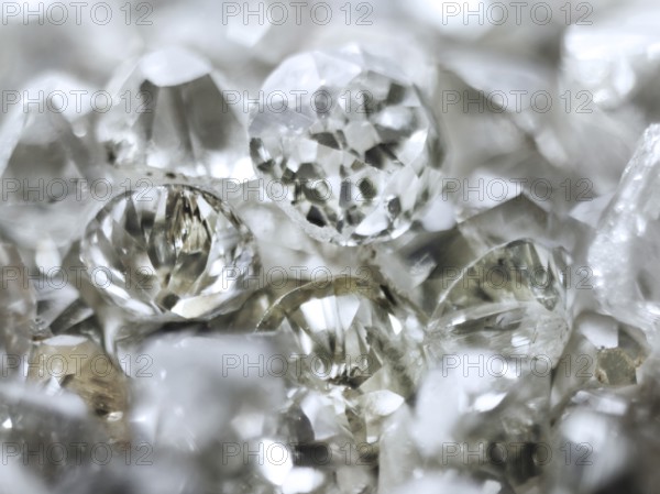 Many valuable diamonds, some rough, some cut, for further processing for the jewellery industry