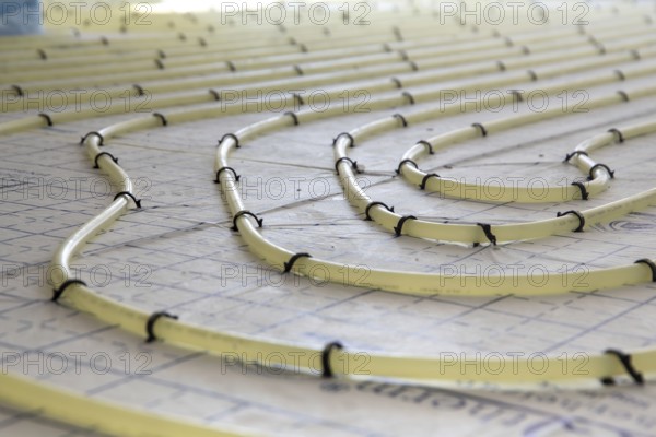 Underfloor heating in a new building