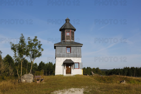 Sternenberg tower, observation tower formerly used for military purposes, observation tower on the former Böttingen military training area, Swabian Alb biosphere reserve, Baden-Württemberg, Germany