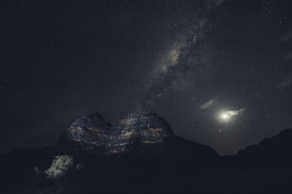 Starry sky with the Milky Way over the Bungle Bungles in Australia in the Outback, Australia