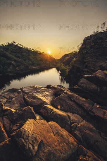 Sunrise Edith Falls in northern Australia, Australia