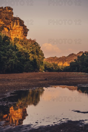 Special light atmosphere in the outback at Windjana Gorge National Park in Australia