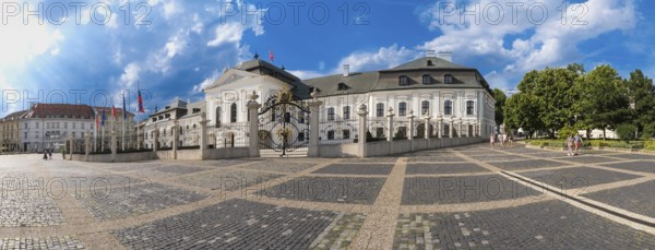 South side of Grassalkovich Palace, Presidential Palace, seat of the President of the Slovak Republic, Bratislava, Slovakia