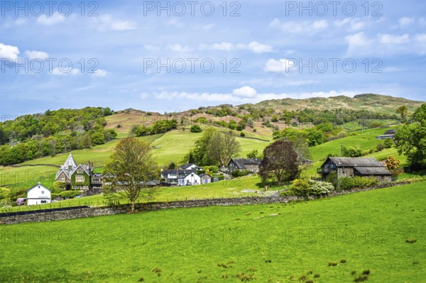 Farms in Lake District National Park, Cumbria, England, United Kingdom