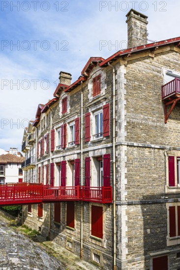 Beach and seaside in Saint-Jean-de-Luz, Nouvelle-Aquitaine, Pyrenees-Atlantiques, France