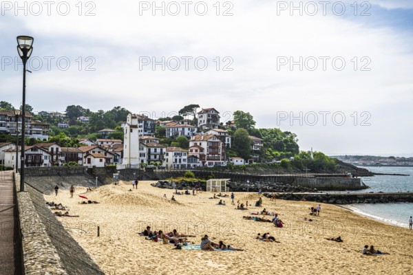Beach and seaside in Saint-Jean-de-Luz, Nouvelle-Aquitaine, Pyrenees-Atlantiques, France