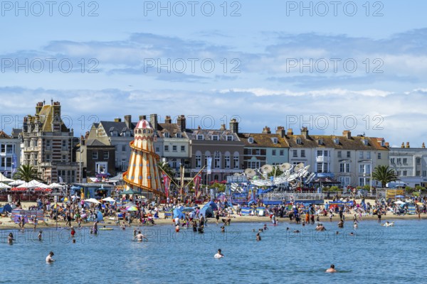 Beach and seaside in Weymouth, Esplanade, Weymouth, Dorset, England, United Kingdom