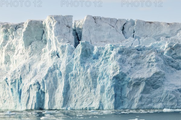 Glacier tongue, ice, break-off edge, sea, Lillienhöökbreen, Spitsbergen, Svalbard