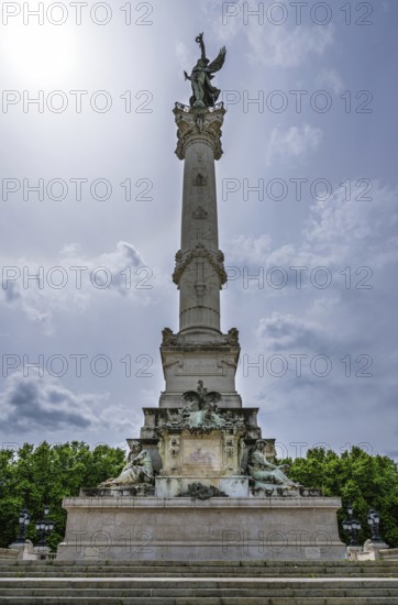 Fontaine du Char du Triomphe de la Concorde, Place des Quinconces, Bordeaux, Gironde, Nouvelle-Aquitaine, France