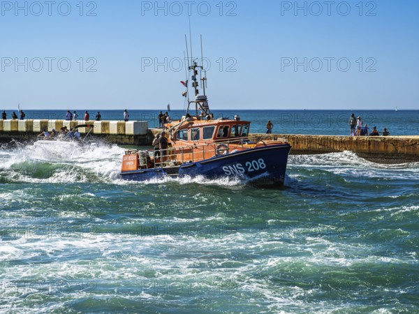 Boats on canal in Capbreton, Landes, Nouvelle-Aquitaine, France