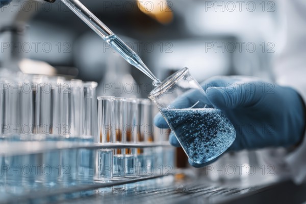 Medical research and development in advanced lab or research center. Development of new vaccines and remedies for diseases, AI generated