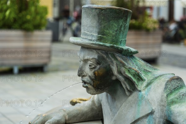 Water spirit fountain on the market square of the Capital of Culture 2026, Trencín, Slovakia