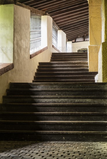 Parish steps connecting the old town centre and town garrison with St. Mary's Castle, Capital of Culture 2026, Trencín, Slovakia