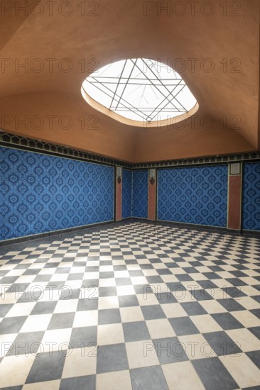 Renovated prayer room of the Jewish community in the Neolog Synagogue converted into a cultural centre by Berlin architect Richard Scheibner in the Capital of Culture 2026, Trencín, Slovakia