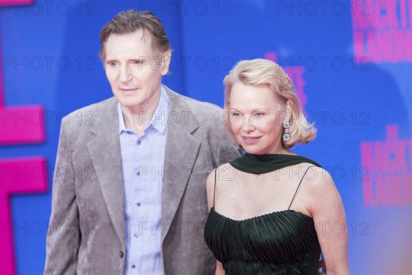 Liam Neeson and Pamela Anderson at the film premiere of The Naked Gun at the UCI Luxe East Side Gallery, Berlin, 24.07.2025