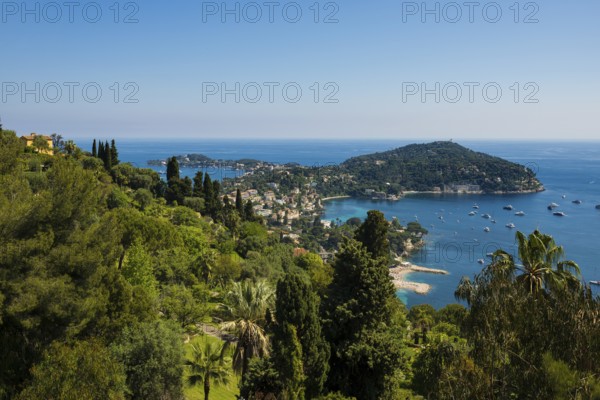 Panorama, Saint-Jean-Cap-Ferrat, Cap Ferrat, Alpes Maritimes, Provence Alpes Cote d'Azur, French Riviera, South of France, France
